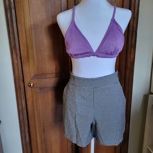 SOLD High waisted gingham shorts